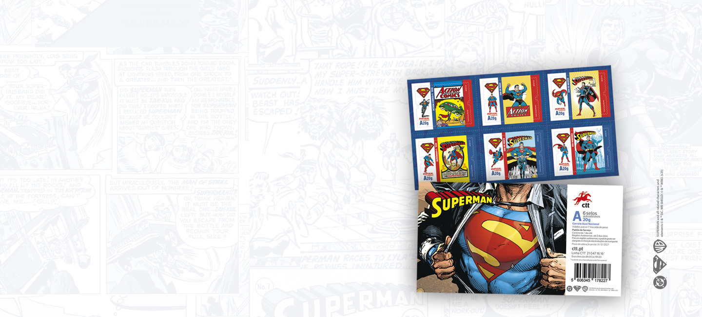 Conjunto de selos Superman.