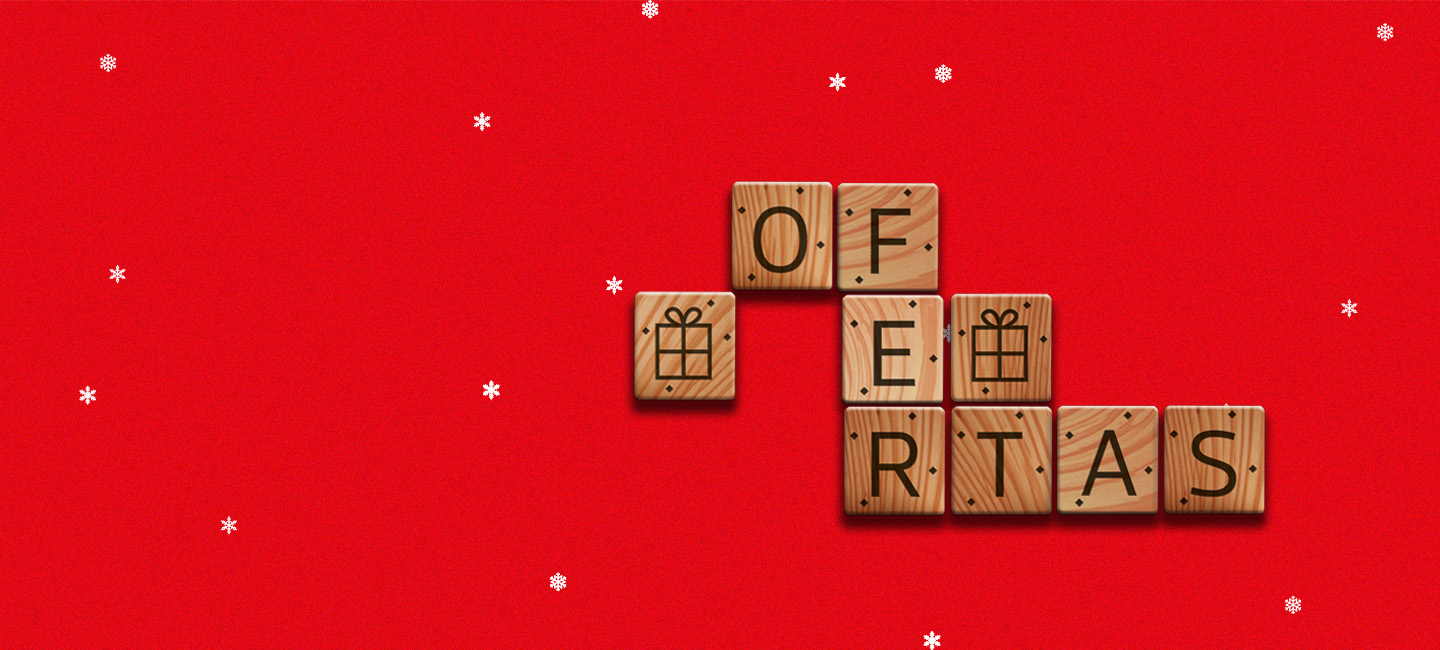 jogo com peças sobre o fundo natalicio