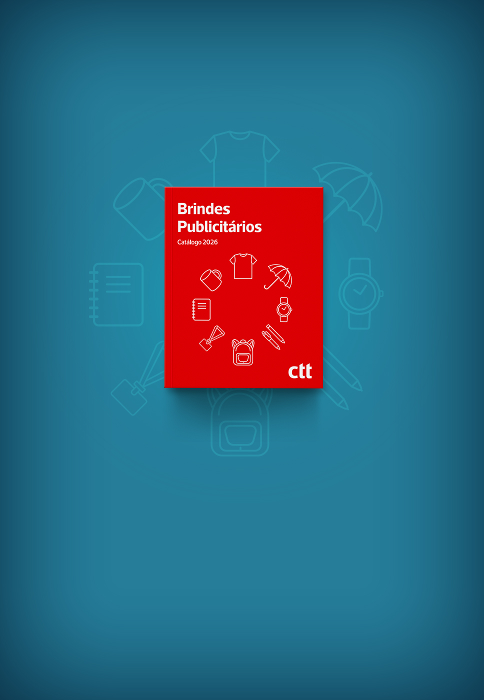 capa de um catálogo com icones